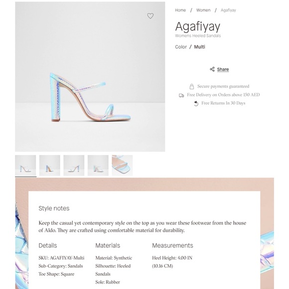 ALDO heels— New size 8 *SHINY - Picture 7 of 9